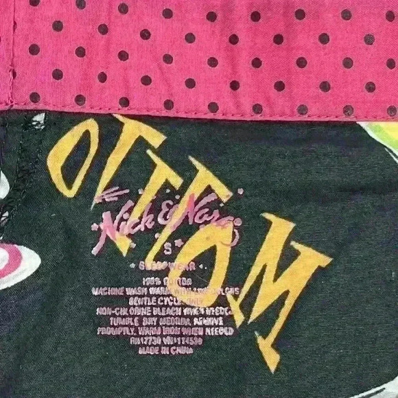 Y2K Nick & Nora Cocktail Martini Tropical Drinks Pajama Shorts Small Womens - Picture 3 of 10